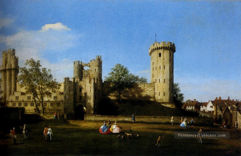 La façade orientale du château de Warwick Canaletto Peintures à l'huile